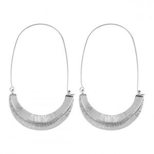 Silver Crescent Earrings New In Boutique Bag